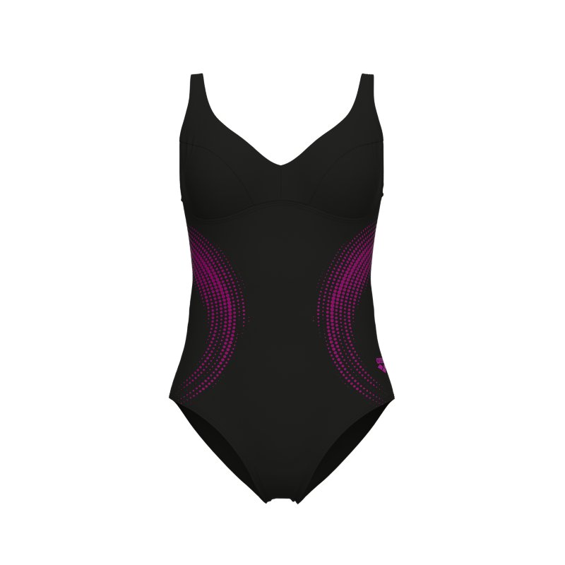 ARENA Maillot de bain 1 pièce femme Shimmering Noir et rose
