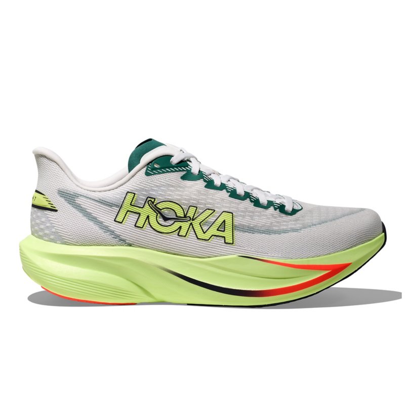HOKA ONE ONE Chaussures de running homme Mach 7 Blanc et vert