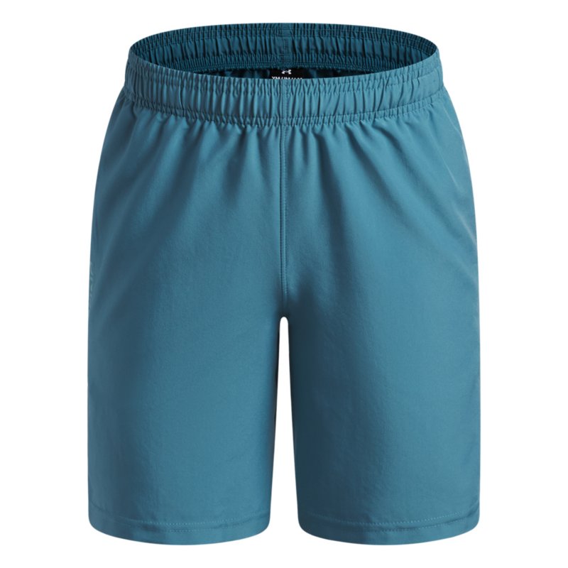 UNDER ARMOUR Short de training garçon Tech™ Woven Wordmark Bleu et blanc
