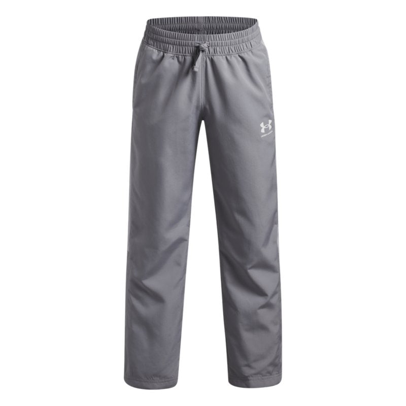 UNDER ARMOUR Pantalon garçon Rival Woven Gris et blanc