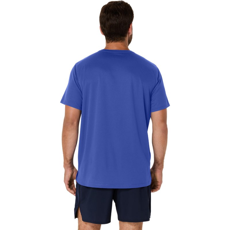 ASICS Tee-shirt de running à manches courtes homme Core Bleu