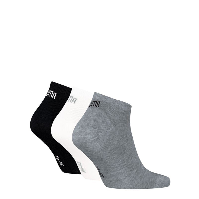 PUMA Chaussettes homme Sneaker Plain 3P gris et noir