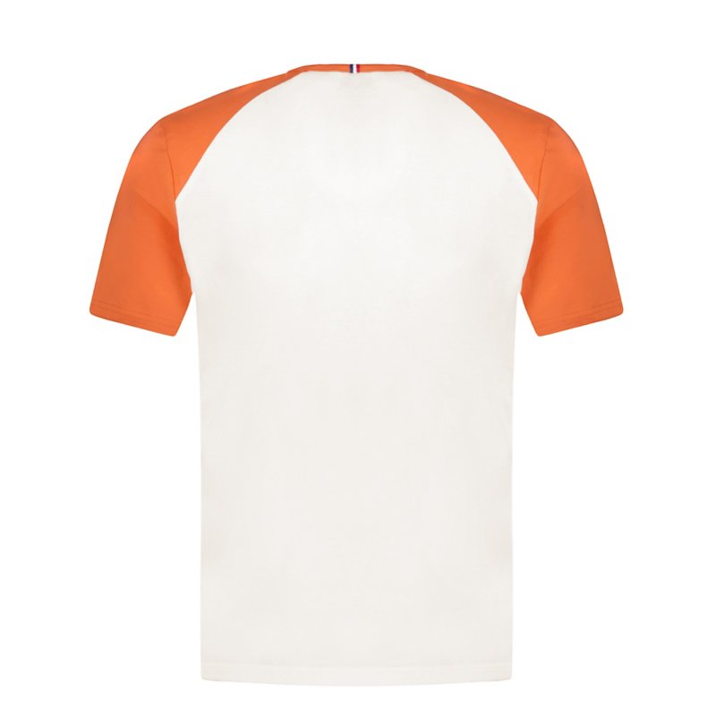 LE COQ SPORTIF Tee-shirt à manches courtes homme Héritage Orange et Beige