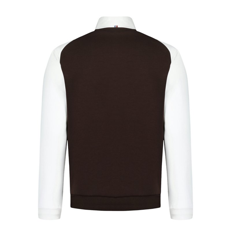 LE COQ SPORTIF Sweatshirt zippé homme Héritage Gris et Beige