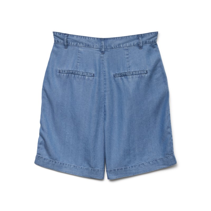 VERO MODA Short femme Fleur Bleu