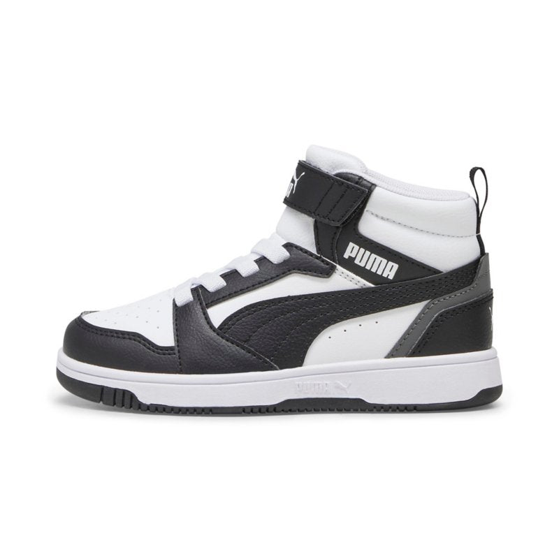 PUMA Sneakers enfant Rebound V6 Mid Blanc et noir