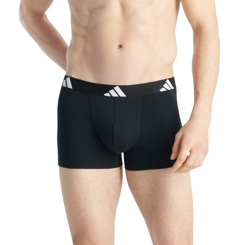 ADIDAS Boxer homme Active Flex Coton - Lot de 3 Noir