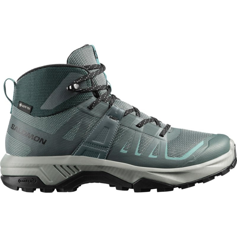 SALOMON Chaussures de randonnée femme Extend 2 Mid Gore-Tex Noir, vert et gris
