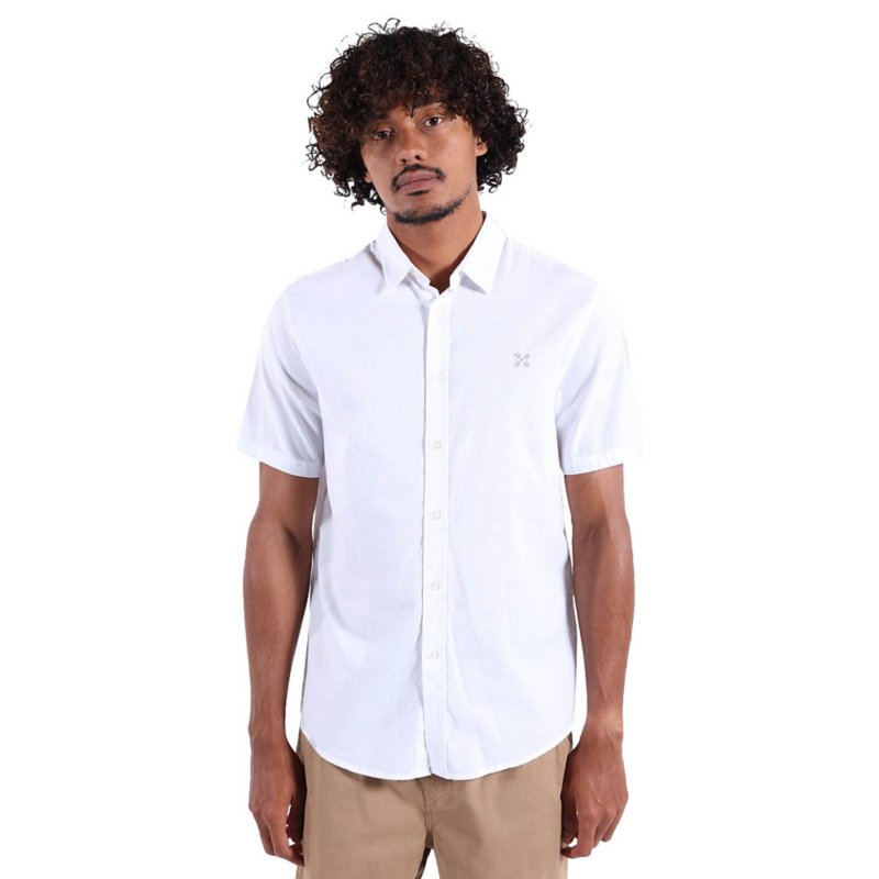 OXBOW Chemise à manches courtes homme Oxford Blanc