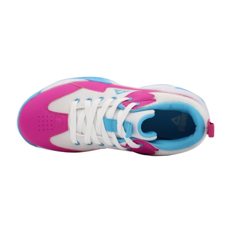 PEAK Chaussures de basketball garçon Game 2 Bleu et rose