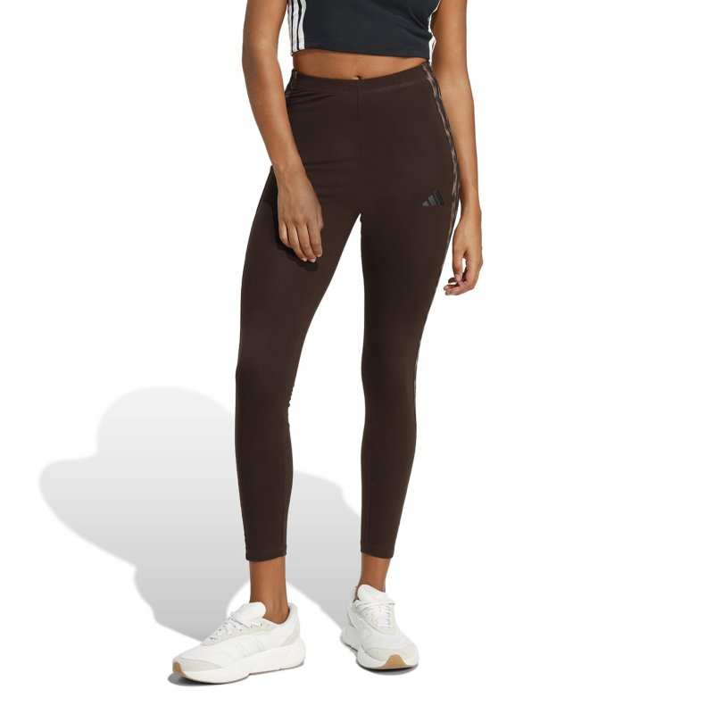 ADIDAS Legging femme imprimé léopard 3 bandes Seasonal Esentials Marron