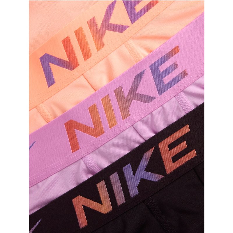 NIKE Boxer homme Trunk Lot de 3 Noir, orange et rose