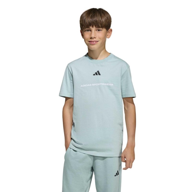 ADIDAS Tee-shirt à manches courtes garçon jersey Slogan Vert