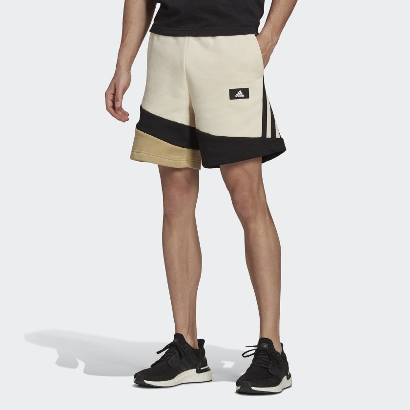 Short Adidas Sportswear Colorblock - Beige/Noir